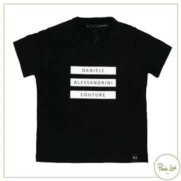 1296M0609-T-Shirt Alessandrini Black-Abbigliamento Bambini Primavera Estate 2021