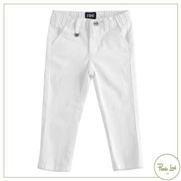 44241-bi-Pantalone iDO Bianco-Abbigliamento Bambini Primavera Estate 2022