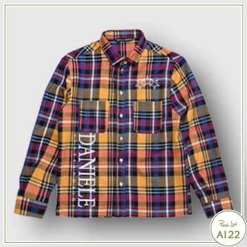 1231C1341-Camicia Alessandrini Multicolor-Abbigliamento Bambini Autunno Inverno 2022