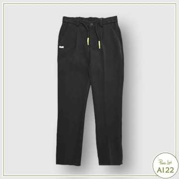 1231P1211-Pantaloni Alessandrini Black-Abbigliamento Bambini Autunno Inverno 2022