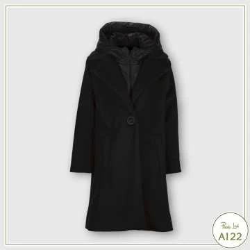 4104-AI22-Cappotto Elsy Nero-Abbigliamento Bambini Autunno Inverno 2022