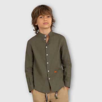 1235C1146-Camicia Alessandrini Army-Abbigliamento Bambini Primavera Estate 2023