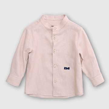 1295C0835-Camicia Alessandrini Sabbia-Abbigliamento Bambini Primavera Estate 2023