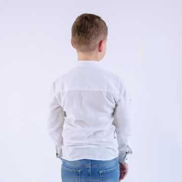 CSK0355BIS-Camicia Shakò Bianco-Abbigliamento Bambini Primavera Estate 2023