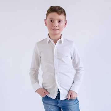CSK0745BIS-ba-Camicia Shakò Bianco-Abbigliamento Bambini Primavera Estate 2023