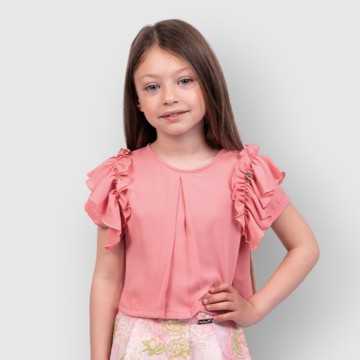 S23-2523-Top Alice Pi Rosa Scuro-Abbigliamento Bambini Primavera Estate 2023