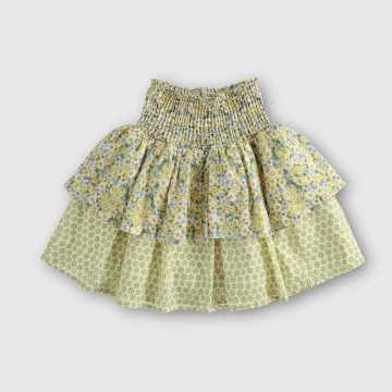 46879-Gonna iDO Giallo-Verde-Abbigliamento Bambini Primavera Estate 2023