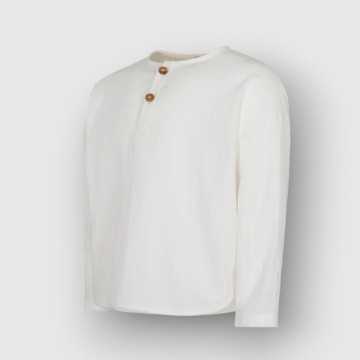 CML60IB-Camicia Lalalu Latte-Abbigliamento Neonato Primavera Estate 2023