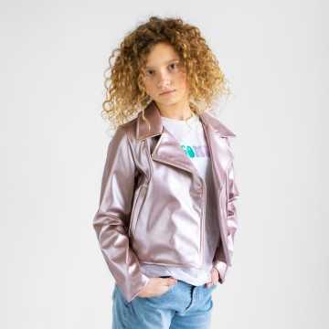 FM0506-Giubbino Fracomina Rosa Perla-Abbigliamento Bambini Primavera Estate 2023