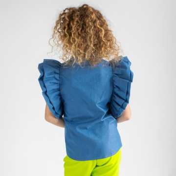 FM0543-Camicia Fracomina Jeans-Abbigliamento Bambini Primavera Estate 2023
