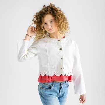 FM0574-Giacca Fracomina Panna-Abbigliamento Bambini Primavera Estate 2023
