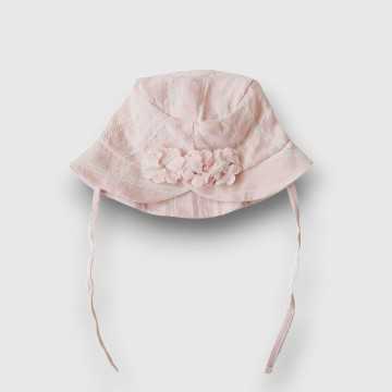 CAL06I-Cappello Lalalu Cipria-Abbigliamento Neonato Primavera Estate 2023