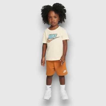 86K855-N0W-Completo Nike Marrone-Abbigliamento Bambini Primavera Estate 2023