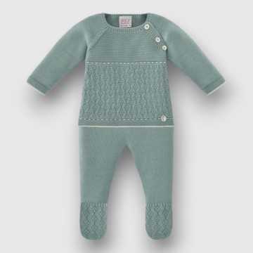 003-111012-Completo Paz Rodriguez Gem Green-Abbigliamento Neonato Autunno Inverno 2023