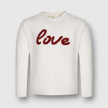 TFL70LB-T-shirt Lalalu Latte-Abbigliamento Neonato Autunno Inverno 2023