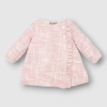O23A05ROS-Abito Fina Ejerique Rosa-Abbigliamento Bambini Autunno Inverno 2023