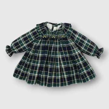 O23A60-Abito Fina Ejerique Verde-Abbigliamento Bambini Autunno Inverno 2023