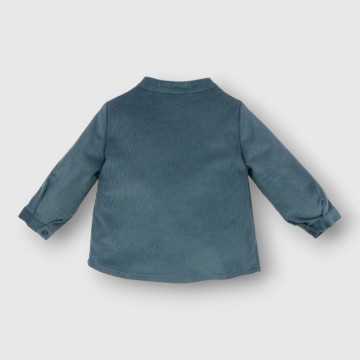 O23B25-Camicia Fina Ejerique Blu-Abbigliamento Bambini Autunno Inverno 2023