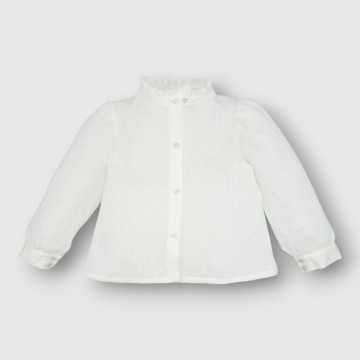 O23M03-Blusa Fina Ejerique Panna-Abbigliamento Bambini Autunno Inverno 2023