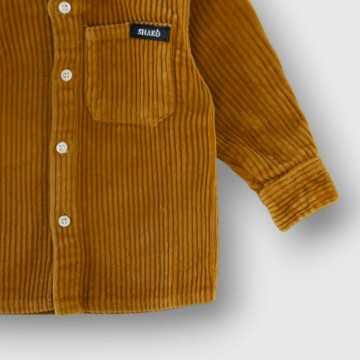 CSK0832-se-Camicia Shako Senape-Abbigliamento Bambini Autunno Inverno 2023