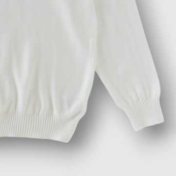 MSK0803-bi-Maglia Shako Bianco-Abbigliamento Bambini Autunno Inverno 2023