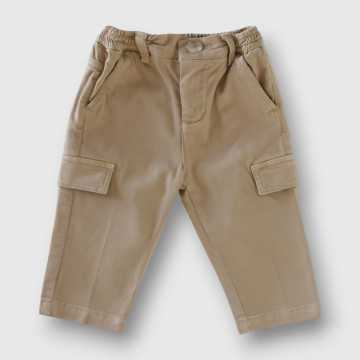 PSK0889-Pantalone Shako Beige-Abbigliamento Bambini Autunno Inverno 2023