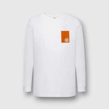 TSK0820-ar-T-Shirt Shako Bianco Arancio-Abbigliamento Bambini Autunno Inverno 2023
