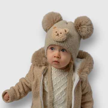 JZG087-S-3-Cappello Jamiks Beige-Abbigliamento Bambini Autunno Inverno 2023
