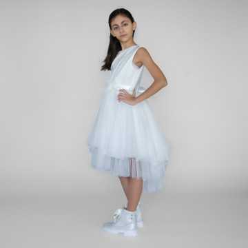 4821-004-Vestito Miss Leod Bianco-Abbigliamento Bambini Primavera Estate 2023