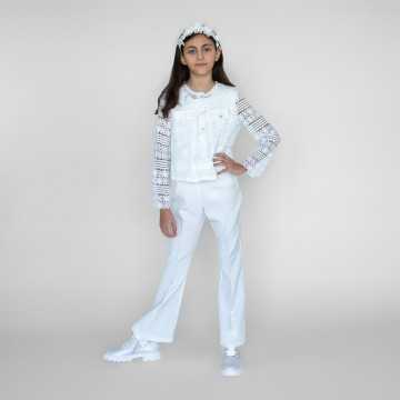 5813-182-Completo Miss Leod Panna-Abbigliamento Bambini Primavera Estate 2023