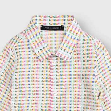 1295C00005-Camicia Alessandrini Bianco-Abbigliamento Bambini Primavera Estate 2024