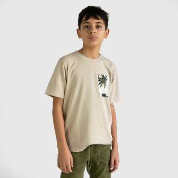 TSK0999-T-Shirt Shako Beige-Abbigliamento Bambini Primavera Estate 2024