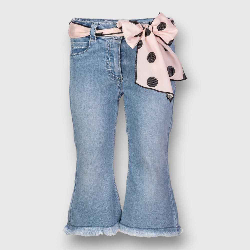 6602-PE24-Pantaloni Elsy Indaco-Abbigliamento Bambini Primavera Estate 2024