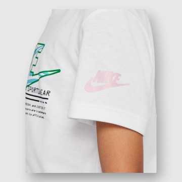 86L823-001-T-Shirt Nike Bianco-Abbigliamento Bambini Primavera Estate 2024