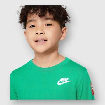 86L833-E5D-Maglia Nike Verde-Abbigliamento Bambini Primavera Estate 2024