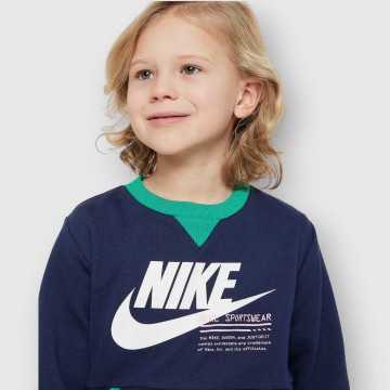 86L749-U90-Maglia Nike Blu-Abbigliamento Bambini Primavera Estate 2024