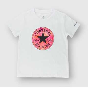4CF480-001-T-shirt Converse Bianco-Abbigliamento Bambini Primavera Estate 2024