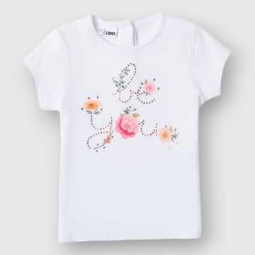 48343-T-Shirt iDO Optical White-Abbigliamento Bambini Primavera Estate 2024