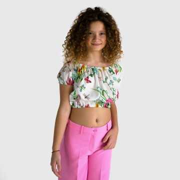 4704-PE24-Camicia Elsy Yogurt-Abbigliamento Bambini Primavera Estate 2024