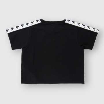 3746MY00060-T-Shirt Kappa Nero-Abbigliamento Bambini Primavera Estate 2024
